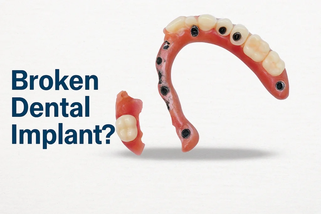 Broken and failing dental implants in need of professional repair or replacement in Kansas City