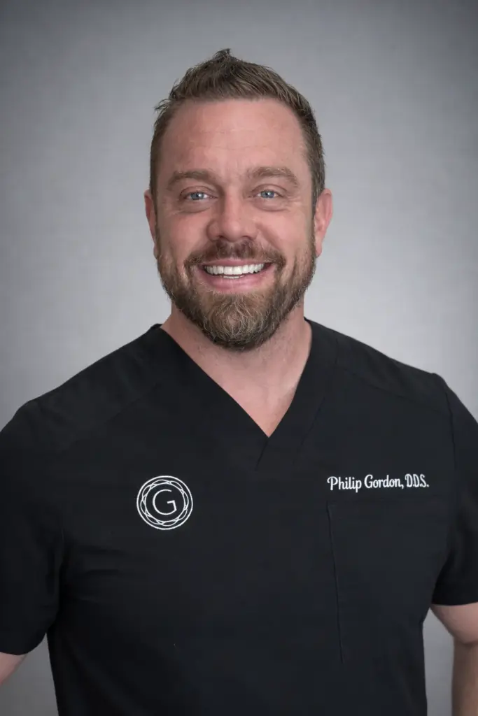Patient Philip smiling after receiving dental implants at Gordon Dental Implants and Cosmetics in Kansas City
